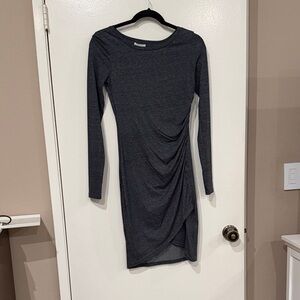 Leith Charcoal Long Sleeve Dress